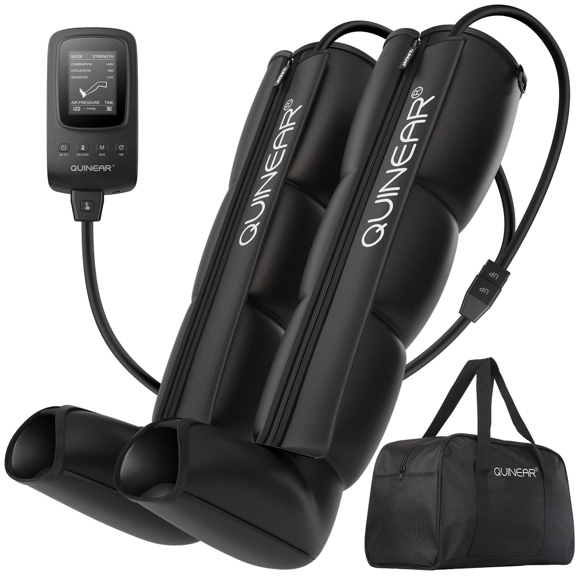 QUINEAR Air Compression Recovery System, Professional Sequential Device for Massage Therapy, Foot and Leg Recovery Boots to Improve Circulation for Athletes, FSA-HSA Eligible (Large)