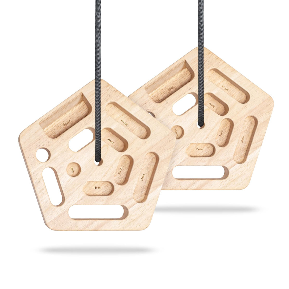 WOOD CITY Hangboard Rock Climbing for Training Climbing, Hang Board with 11 Pockets, Portable Climbing Boards for Finger Strenght Indoor and Outdoor