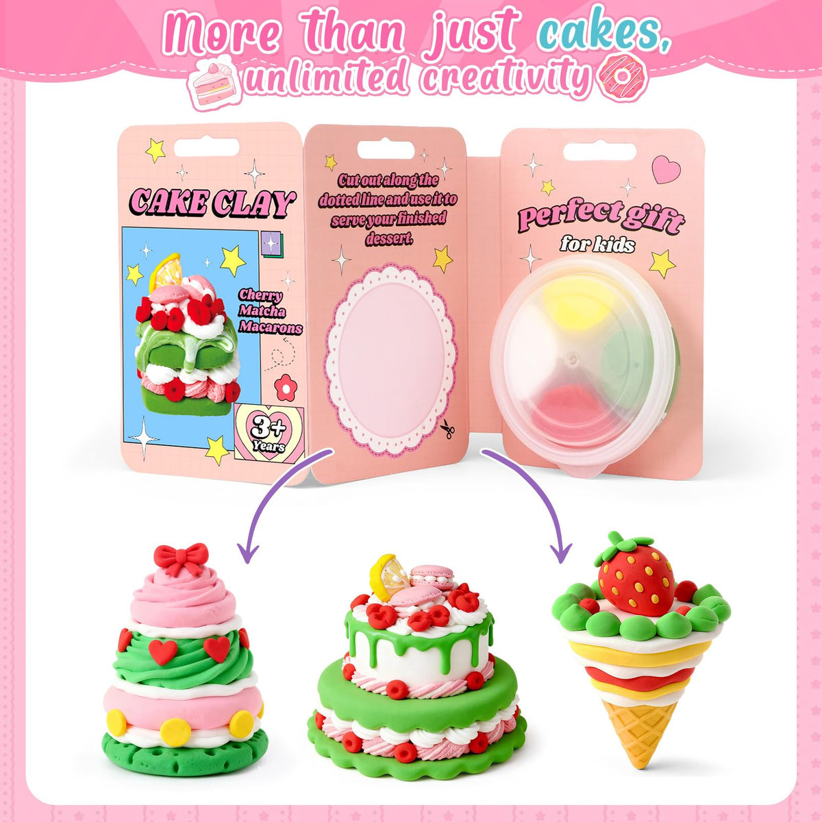 Air Dry Clay for Kids Modeling Clay Kit, 12 Box Model Magic Arts and Crafts for Kids with Tools & Tutorial, Non-Sticky, 4-12+ Years Girls Christmas Birthday Gift, Dessert Party Favors Classroom Prize