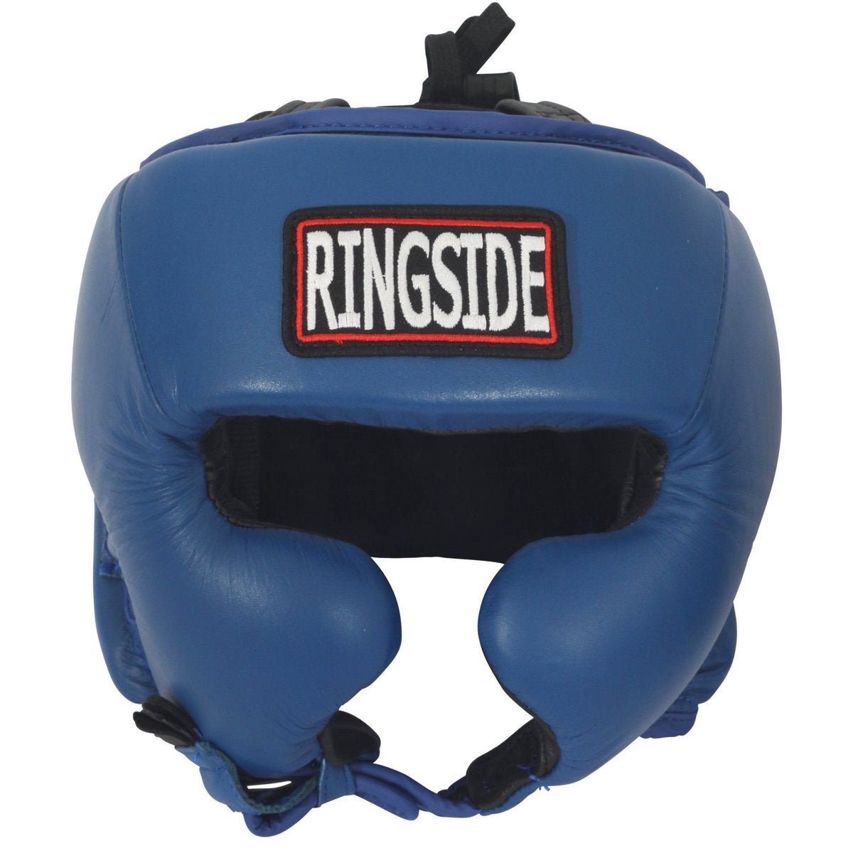 Ringside Competition-Like Boxing Headgear, Leather Sparring Headgear with Cheek Protection, Great for Boxing, MMA, Muay Thai, Kickboxing, and Training, Ideal for Men and Women, Red/White/Blue, Medium