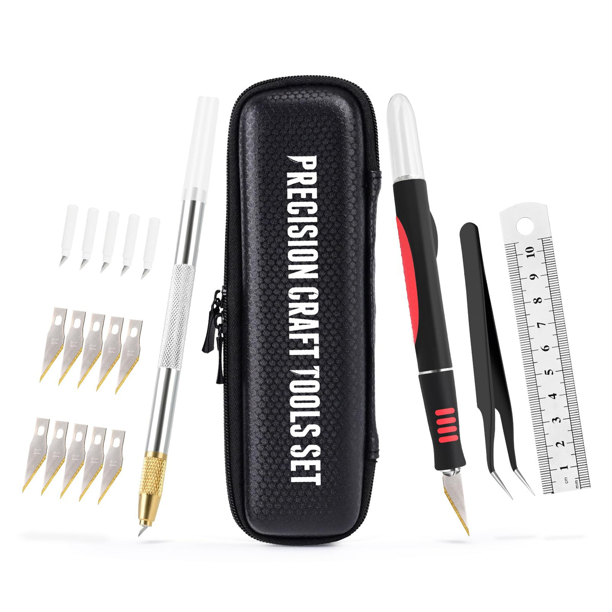EHDIS Precision Hobby Knife Set 360 Degree Swivel Blade Craft Cutting Knife with Replacement Blades for Art, Working-Stencil, Scoring, Scrapbooking, Architecture Modeling, Crafting