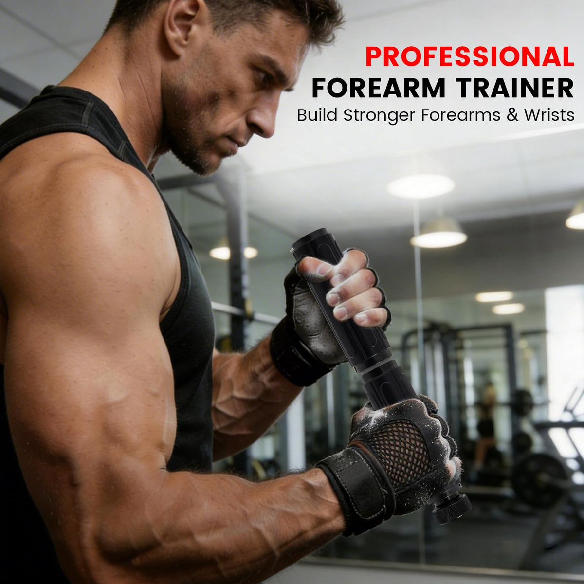 LIZAAL Forearm Strengthener, Adjustable All-Metal Grip Strength Trainer, Wrist Roller & Forearm Exerciser with Silicone Grip, Portable Forearm Strength Trainer for Hand, Wrist & Forearm Workout