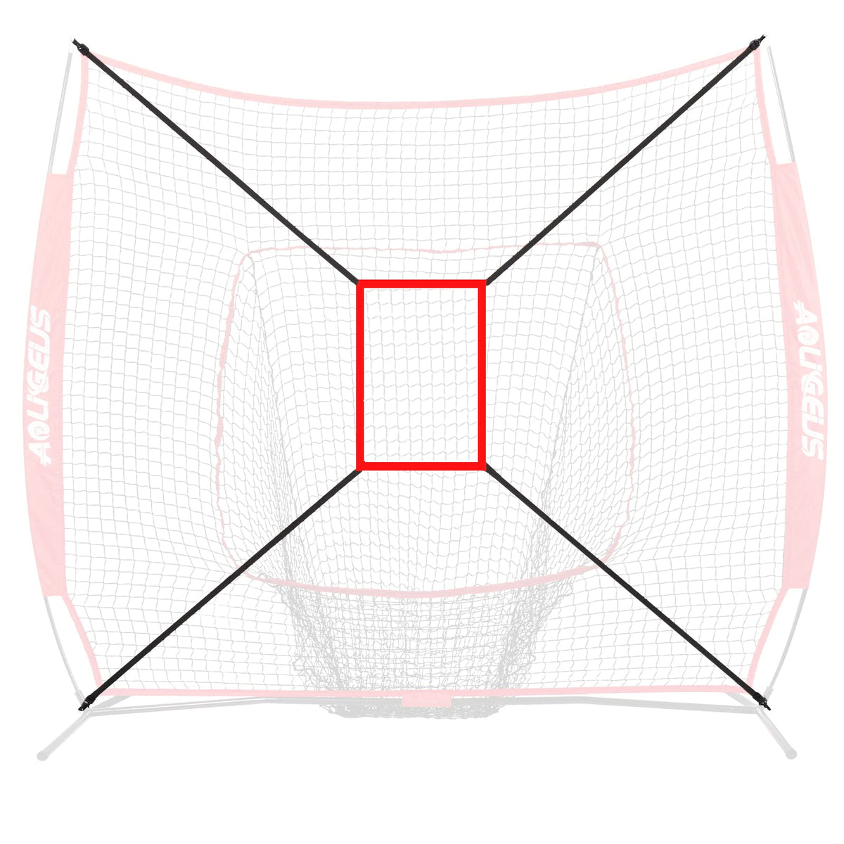 AOLIGEIJS Baseball Net Adjustable Strike Zone Target… (Strike Zone, Red)