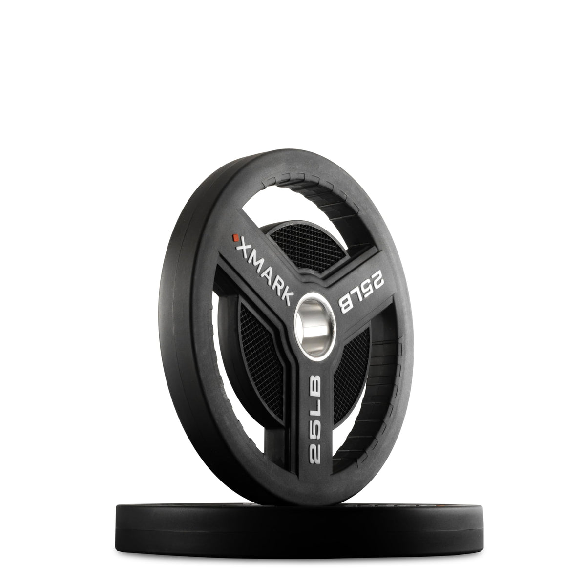 XMARK Commercial Urethane Olympic Weight Plates for Barbells, Weightlifting and Strength Training - 25 lb Plate Pair