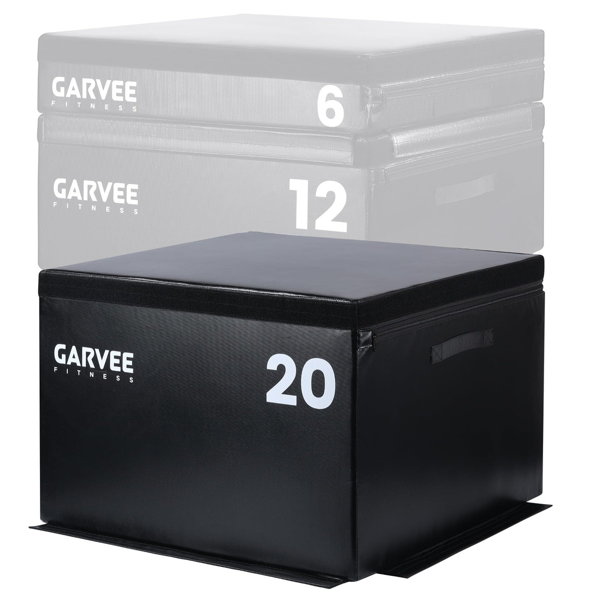 Garvee Stackable Plyo Box 20 Inch, Adjustable Plyometric Jump Box, Soft Foam Step Up Boxes for Home Gym Workouts, Soft Plyo Box for Professional Strength, HIIT, Step-Ups, and Agility Training
