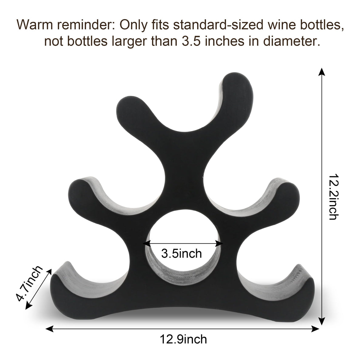 TRUDING Countertop Wine Rack - 6 Bottle Wooden Wine Rack - Freestanding Wine Bottle Holder Stand - Wine Storage Rack for Cabinet Pantry Bar Kitchen