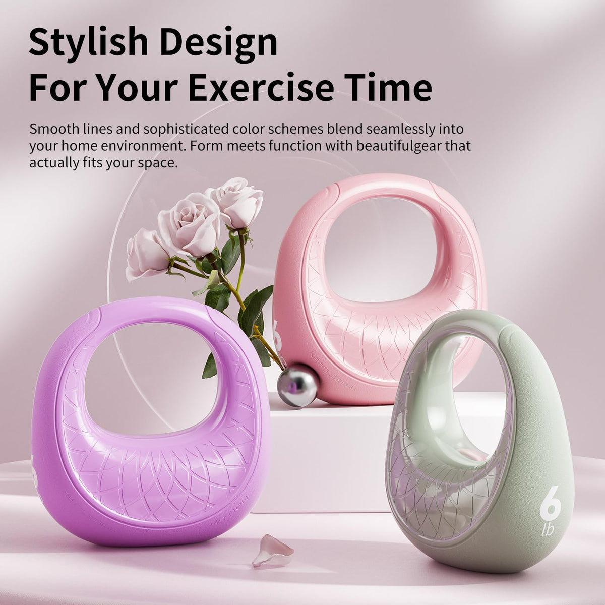 KYVYZOIC Soft Kettlebell, Kettlebells Anti-Slip Grip with Cushioned Impact-Resistant Base, Strength Training Kettlebells Sets for Home Workouts, Kettlebell for Women/Men/Beginners - Purple