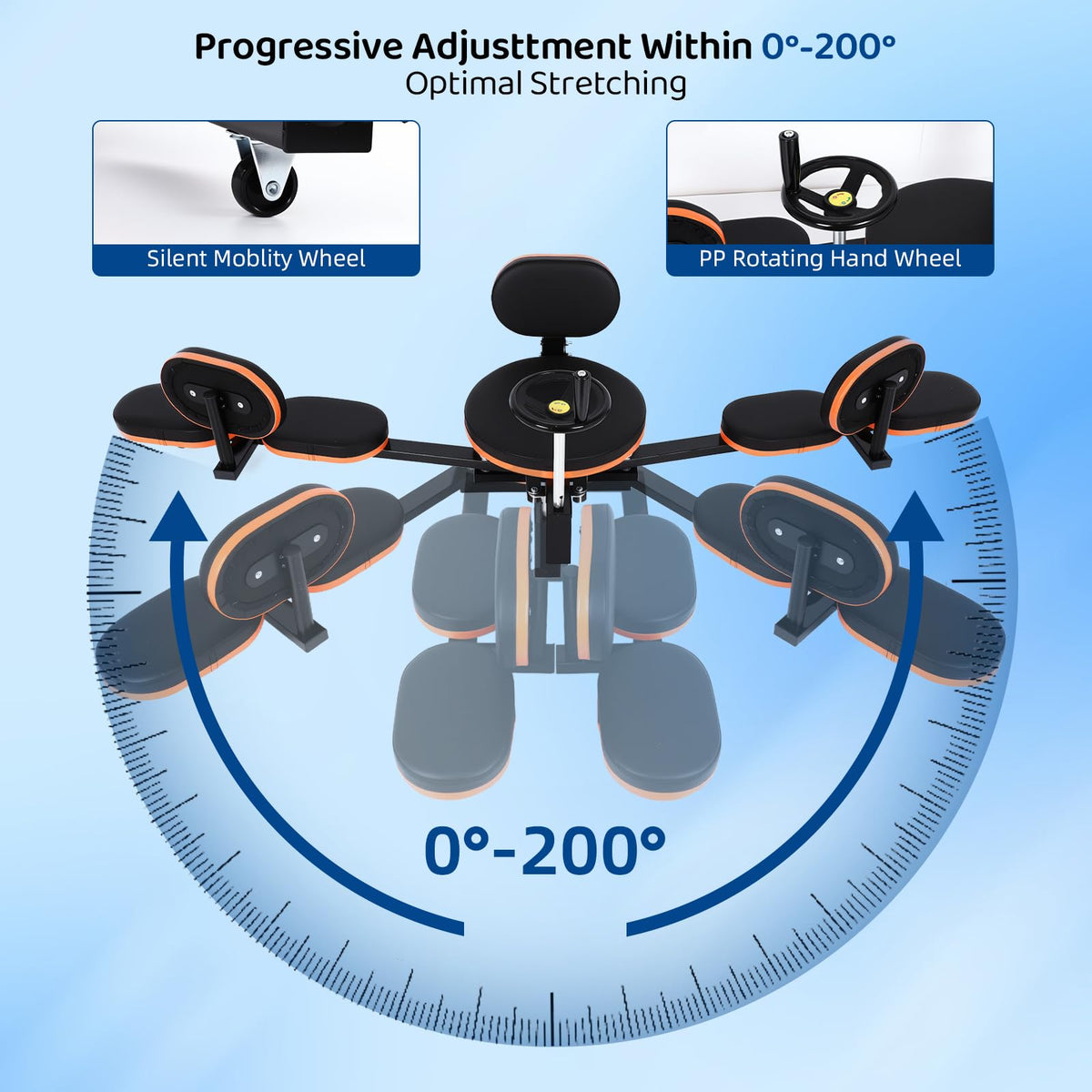 Olenyer Leg Stretcher,220lbs Heavy Leg Stretch Machine,200° Adjustable Split Machine for Ballet,Home Gym Leg Stretching Training Machine, Suitable for Ballet, Dance, Yoga, Home Gym Dedicated