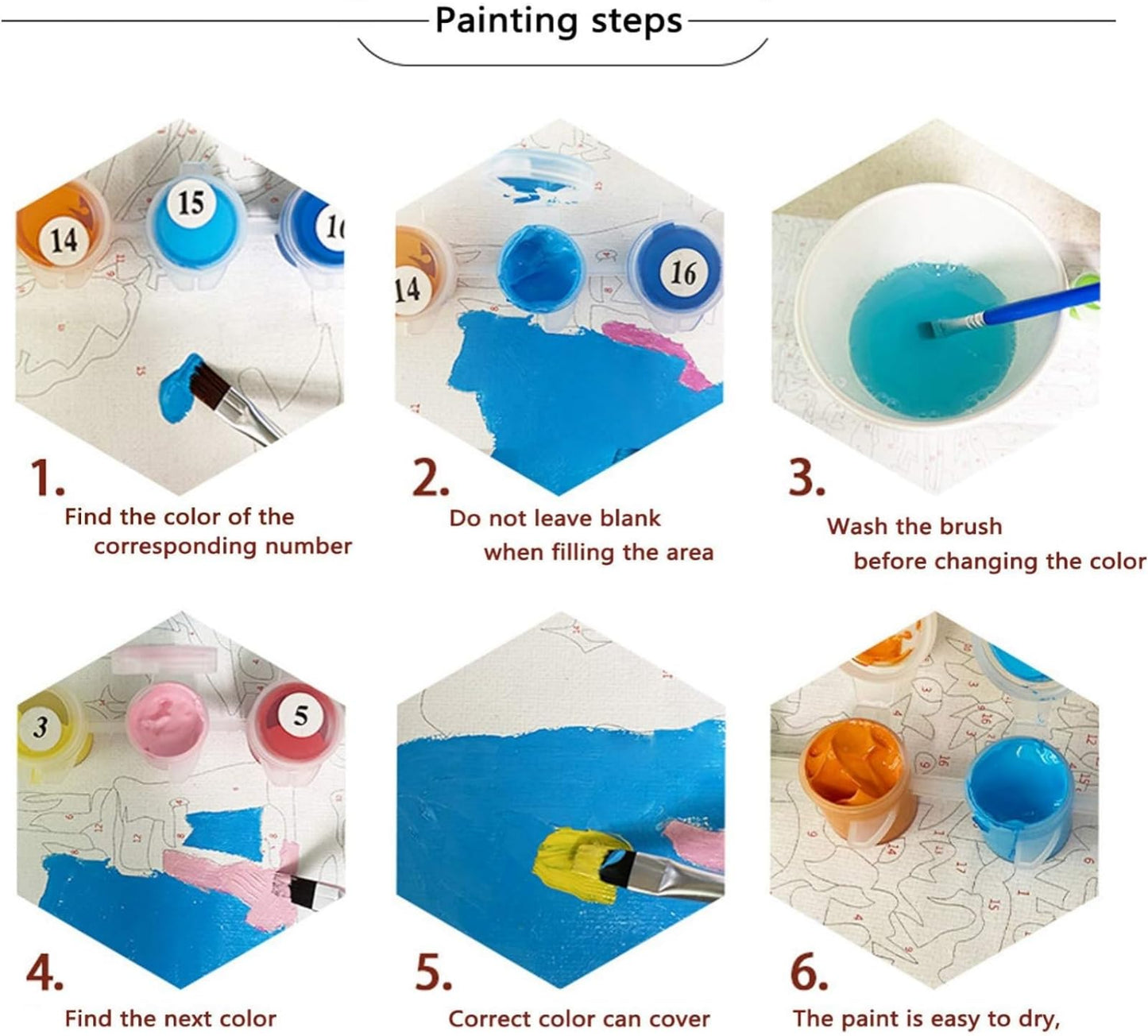 ldazao Starry Night Paint By Numbers Kit for Adults Beginner Forest Adult Paint By Number Kits Canvas Adults' Paint-By-Number Kits DIY Oil Painting for Gift Home Wall Decor 16x20 Inch