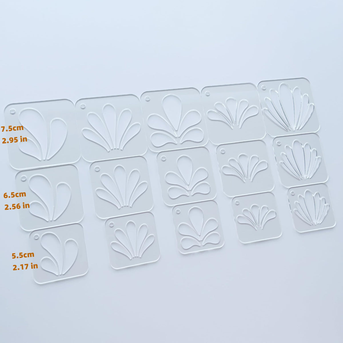Mandala Stencils Set, 15 Piece Clear Acrylic Drawing Templates with Ring for Art, Painting, Dot Art