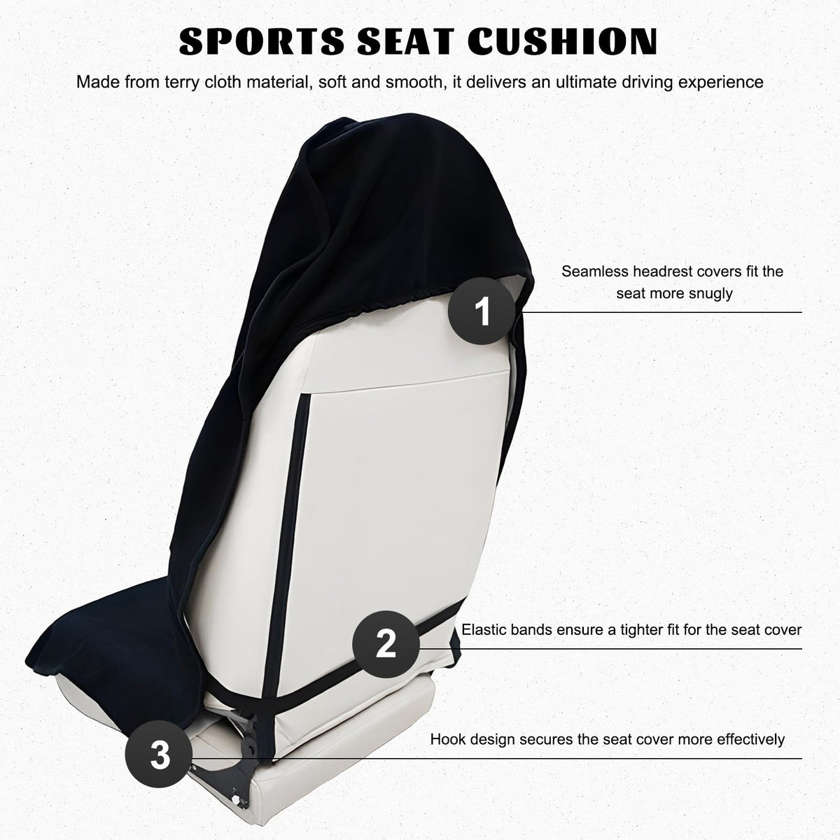 Rdxcv Car Towel Seat Cover, Waterproof Non-Slip Carseat Protector for Post Gym Workout Swimming Running, Sweatproof Front Seat Protective Cover Washable Pad for Cars Trucks SUVs (Beige)