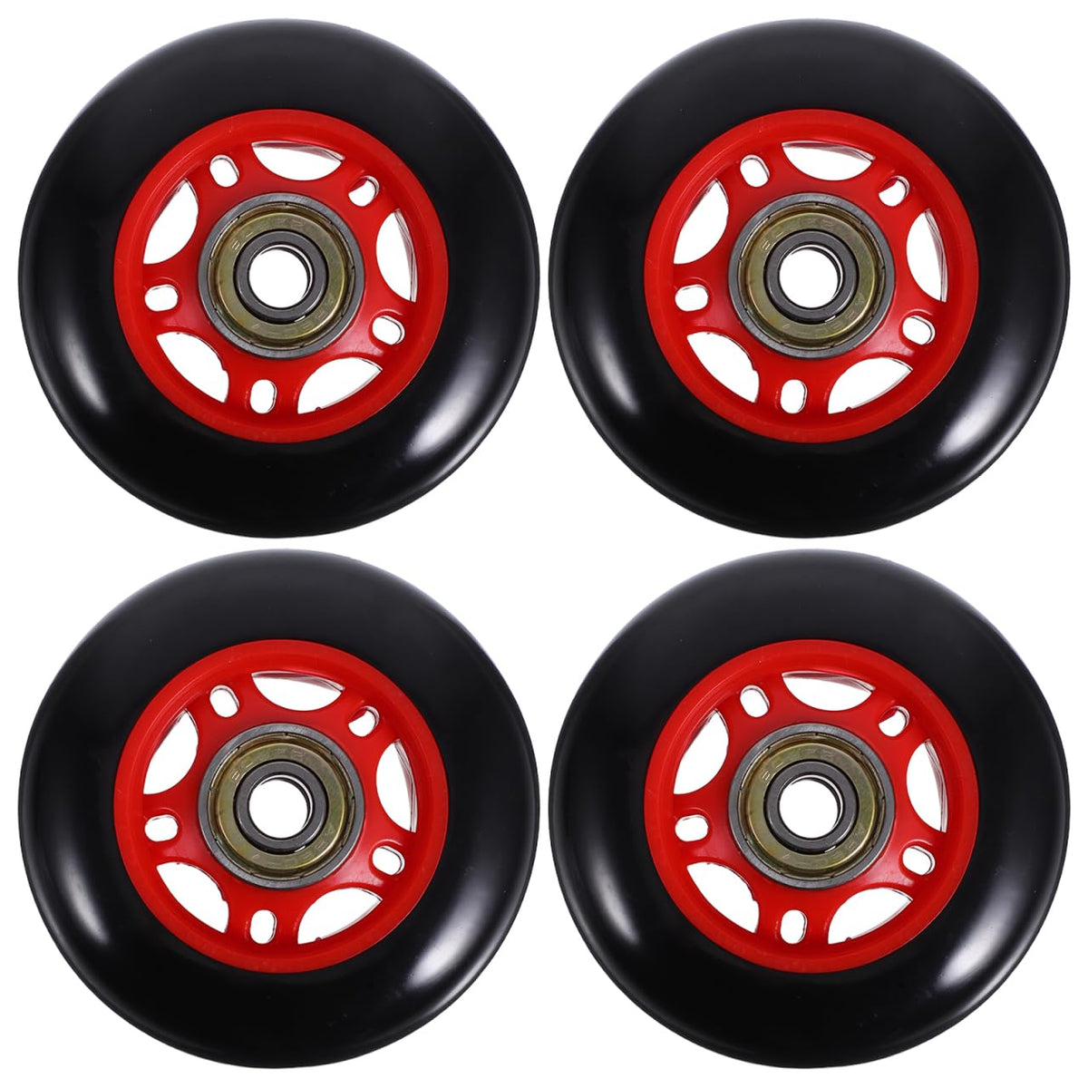 HONITANO 4Pcs Fitness Roller Wheels for Gym Equipment Plastic Pulley Replacement for Treadmills Stationary Bikes Smooth Swivel Exercise Rollers for Home Workout Machines