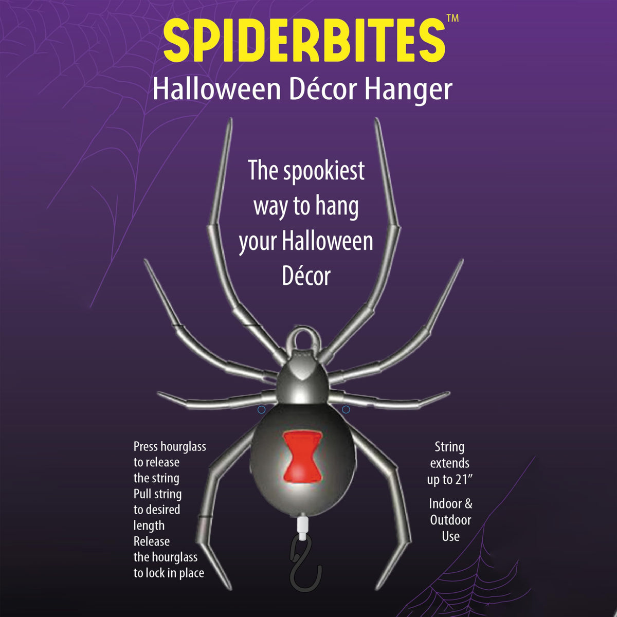 Haute Decor SpiderBites Halloween Décor Hanger 1-Pack