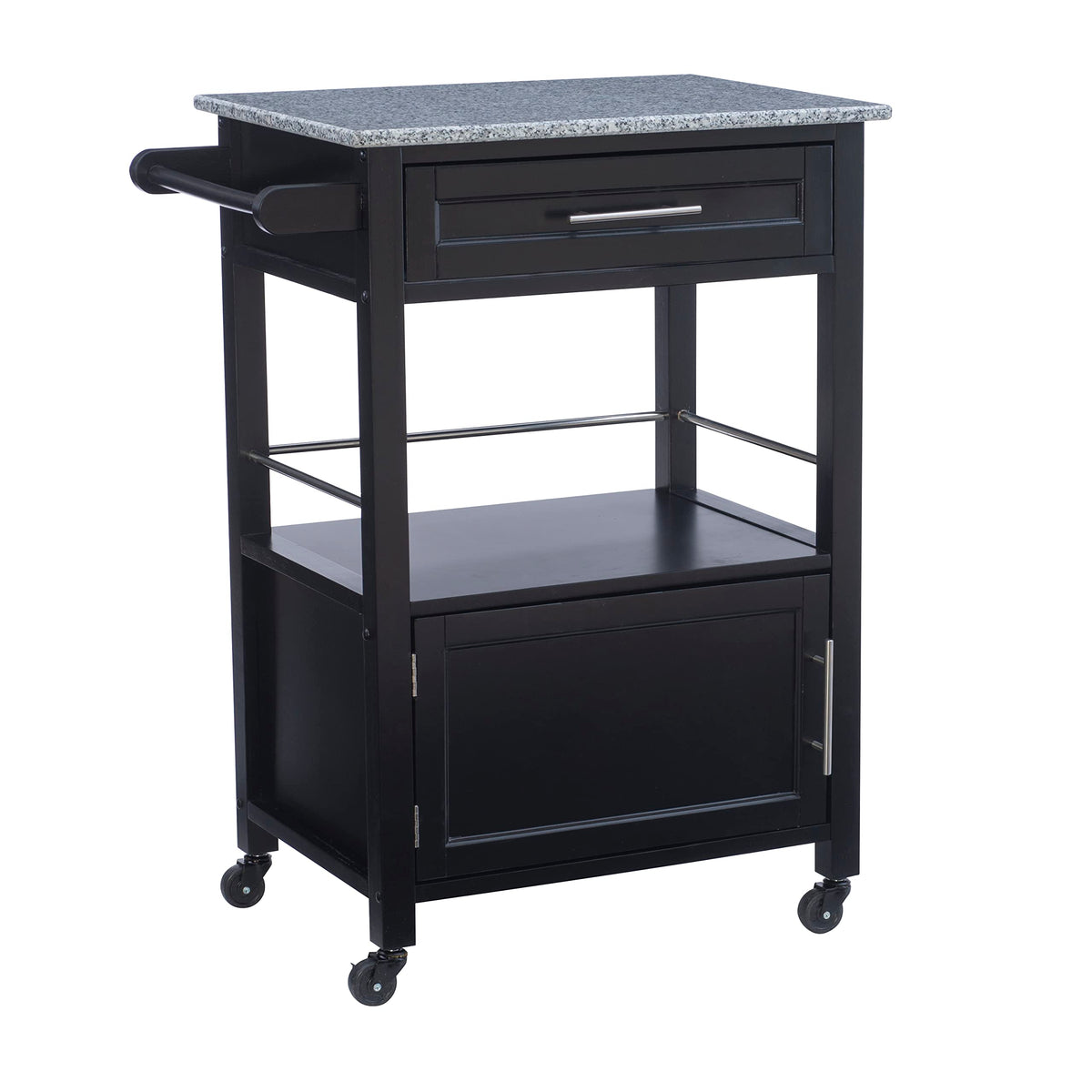 Linon Cayden Black Kitchen Cart,