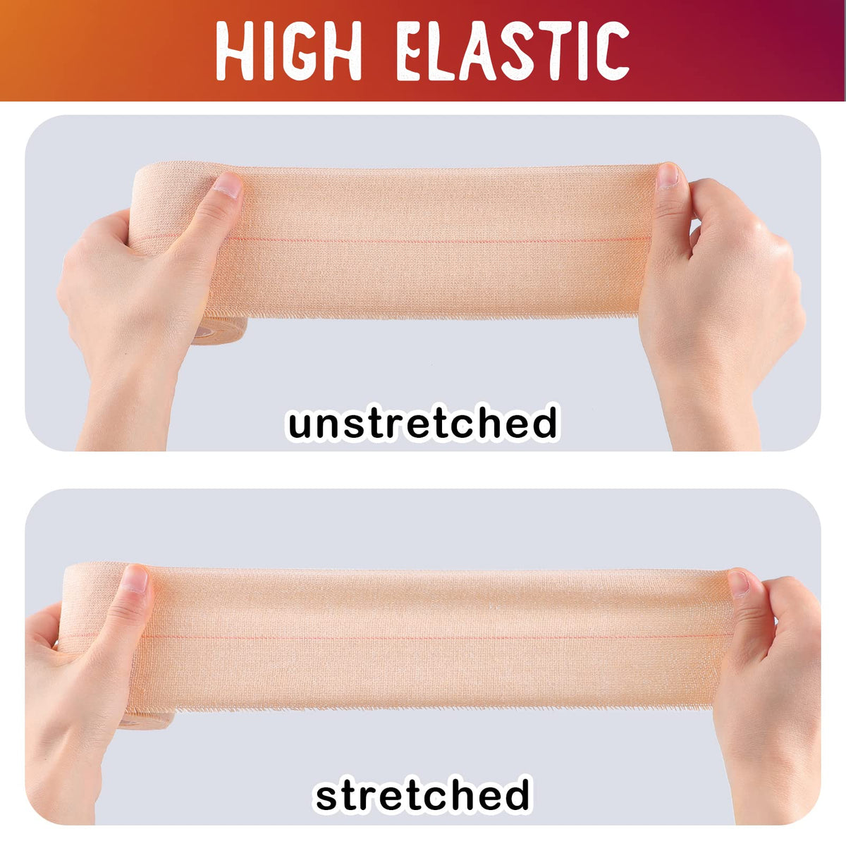 Nuanchu 16 Rolls Self Adhesive Elastic Bandage Wrap Breathable Flexible Stretch Sports Tape for Wrist Ankle Support, Cohesive Vet Wrap for Horse Pet(2 Inch x 5 Yard)