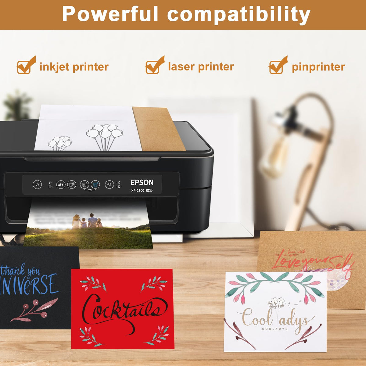Silunkia 100 Packs Black Blank Greeting Cards with Envelopes 4 x 6 Heavyweight Single Panel Cardstock and A4 Envelopes Printable Self Seal for Graduations, Wedding Invitations, Thanksgiving Cards