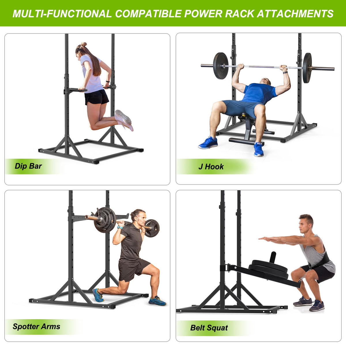 SELEWARE Adjustable Pull Up Station, Multifunction Dip Station and Multi-Grip Handles, Fully Welded, 500 lbs Capacity, Home Gym Equipment