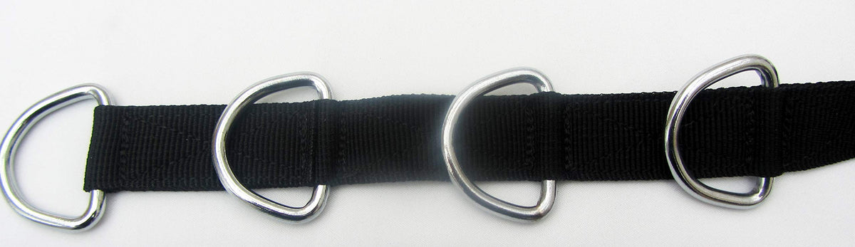 Stirrup Handle with 4 D-Rings Adjustable Cable Machine Attachment Power Sports (Sold Single)
