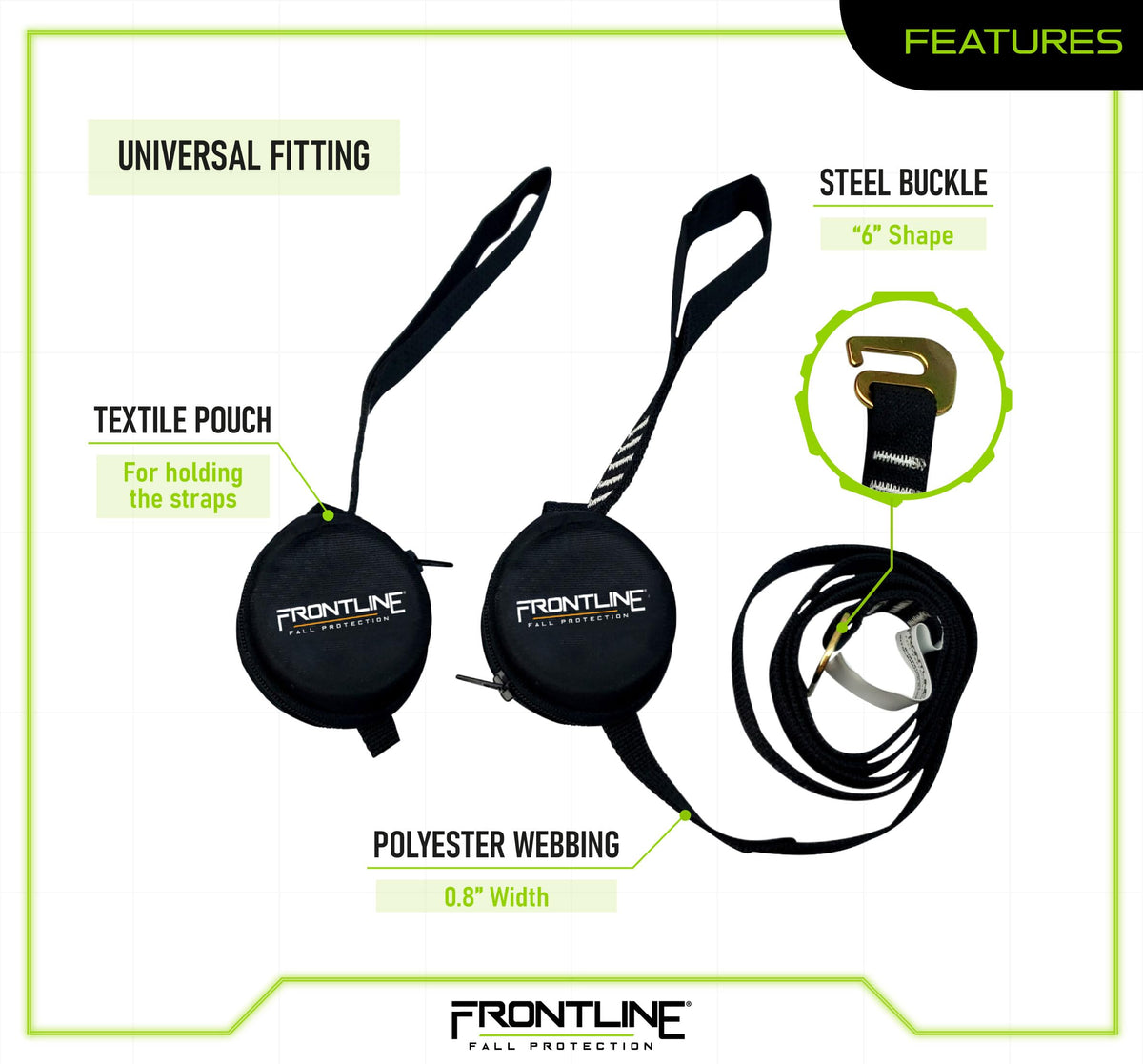 Frontline ACTR Universal Suspension Trauma Straps (1 Pack)