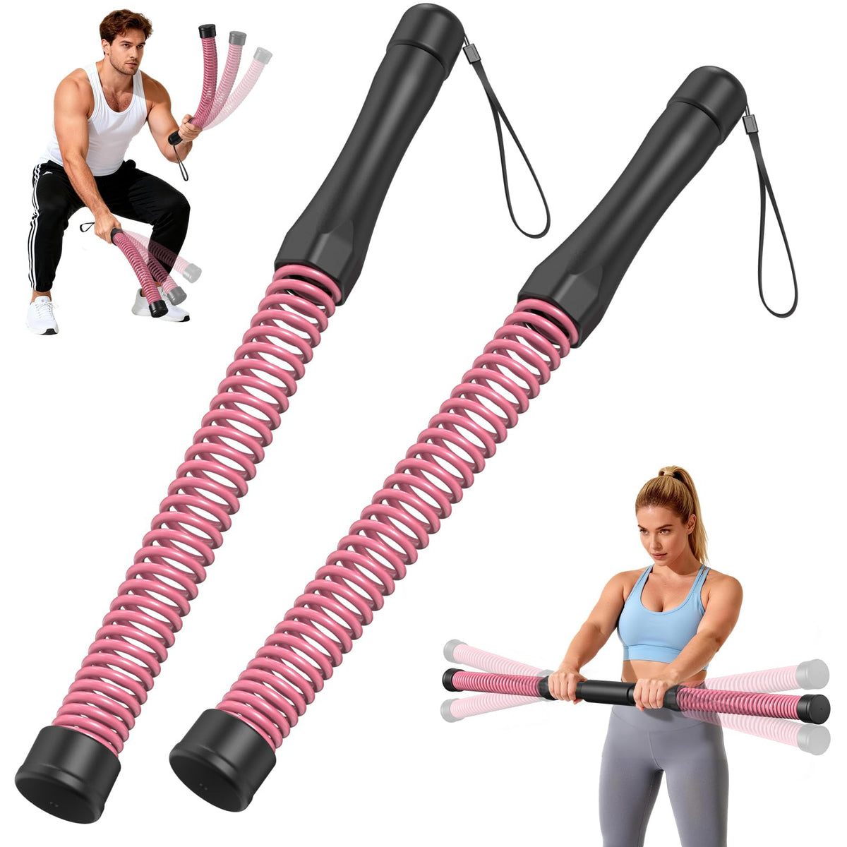 Relife Ropeless Battle Ropes, 2 in 1 Weighted Cordless Battle Ropes for Home Gym - Portable Home Gym Equipment for HIIT, Strength Building, Low-Impact Cardio for Men & Women