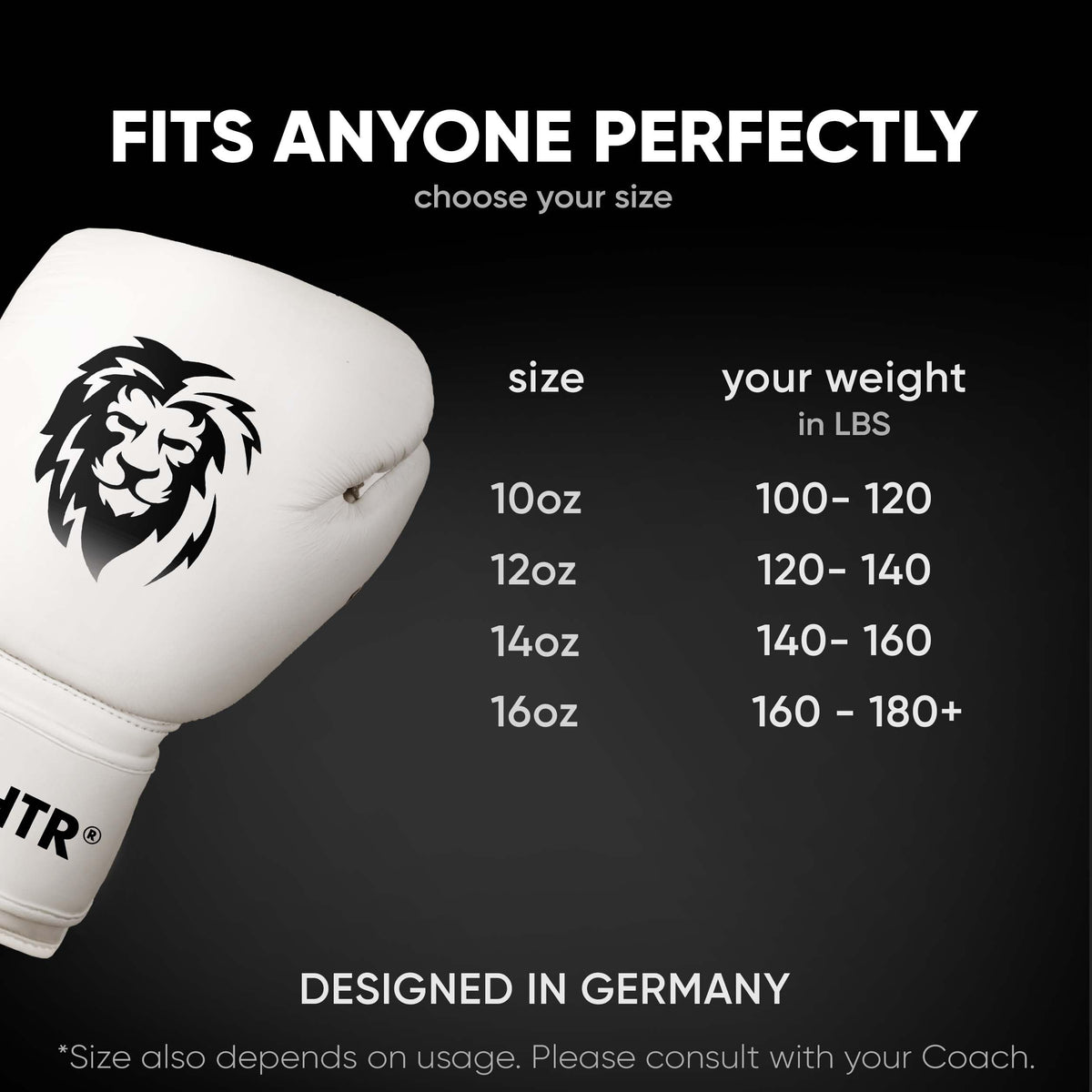 FIGHTR® Pro Boxing Gloves Made of Genuine Leather | Men and Women | for Boxing, MMA, Muay Thai, Kickboxing & Martial Arts 10 12 14 16 oz | incl. Carrying Bag