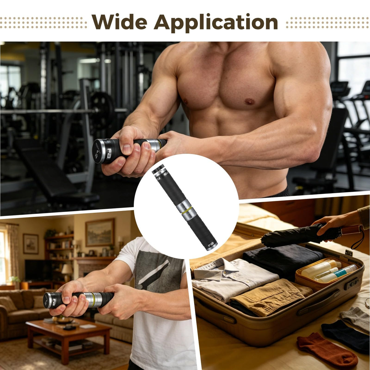 Aluminum Alloy Adjustable Grip Wrist Strengthener with Protective Tape Wrapping, 9.8 x 1.5 in Stepless Grip Strength Trainer with Knob Adjustment, Black Portable Forearm Exerciser for Rehabilitation