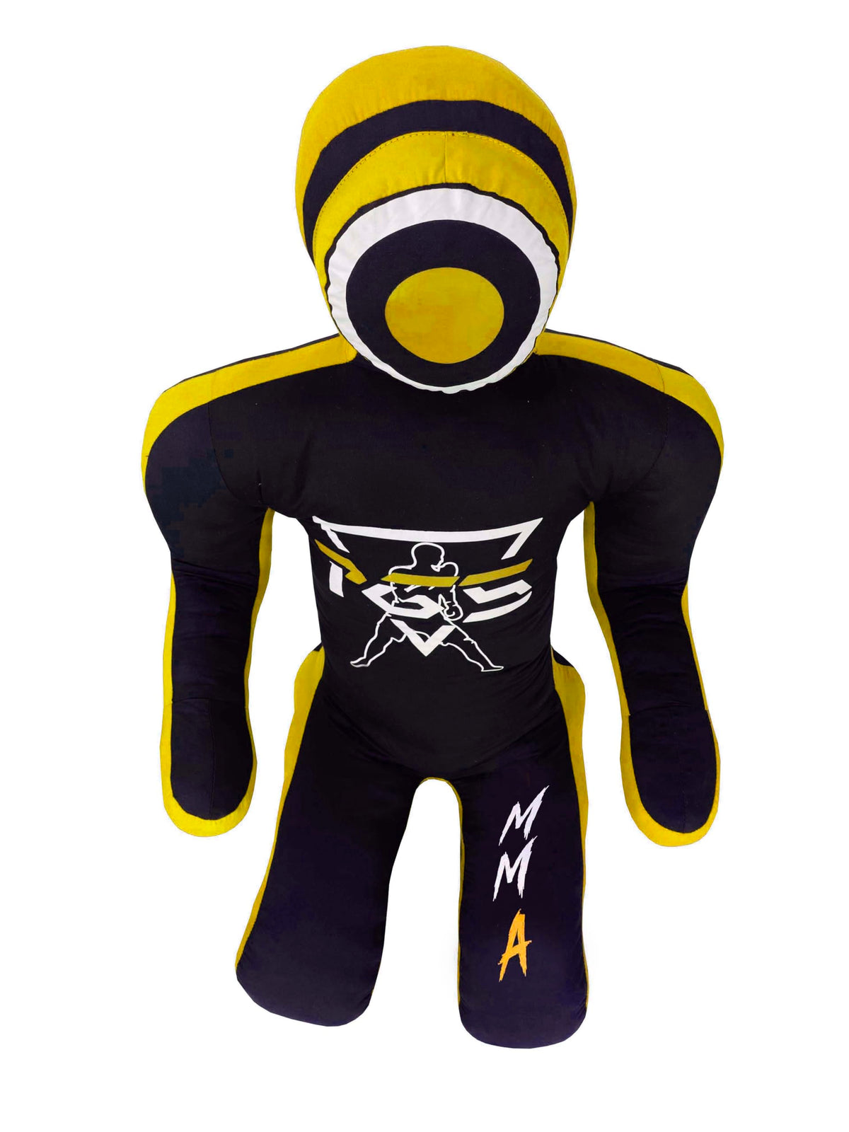 PGS Grappling Dummy for Wrestling Brazilian Jiu Jitus MMA Punching Bag Judo Karate Practice Martial Arts Training Boxing Self Defense Dummy – UNFILLED (Black Yellow, 6FT (70 Inches))