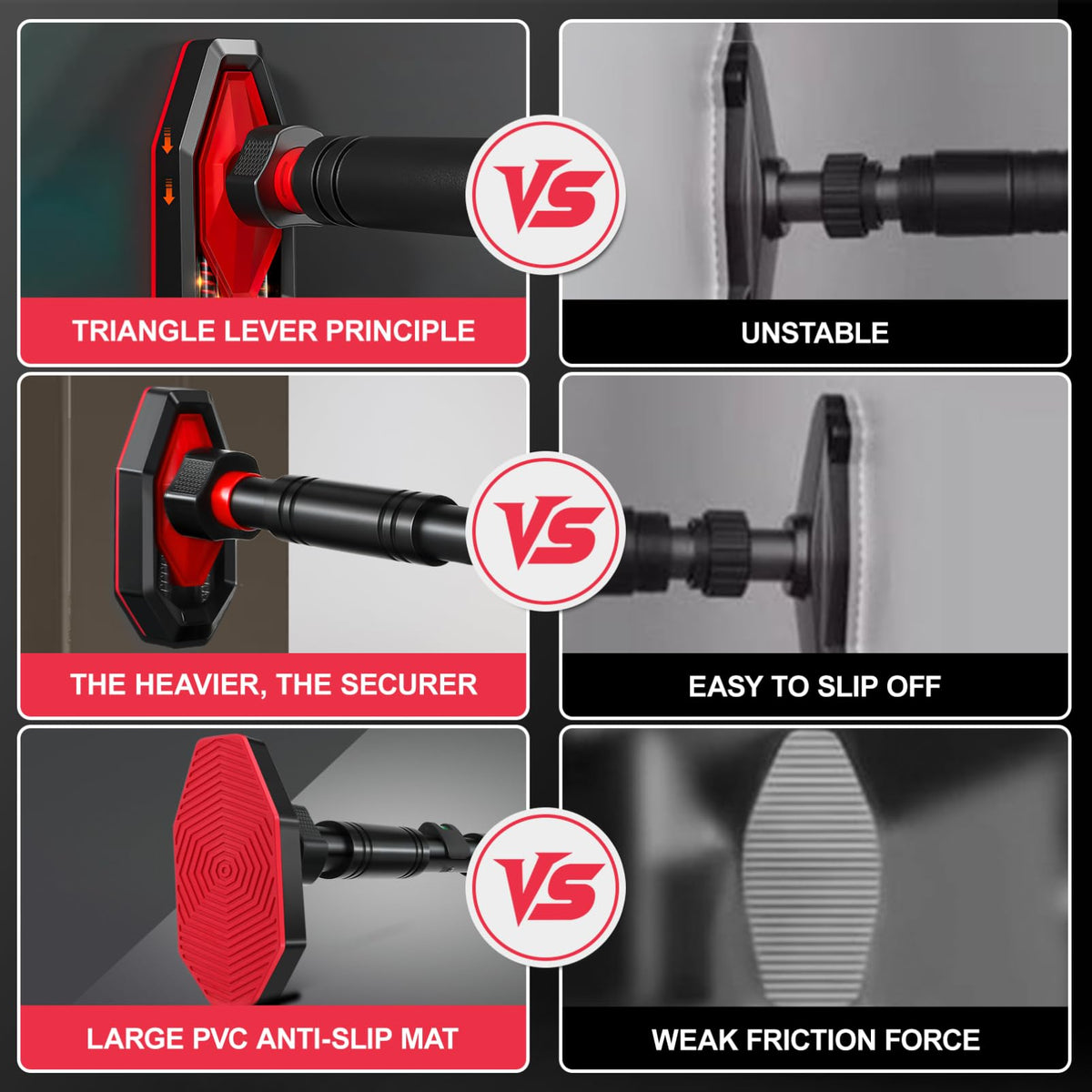 Abaodam Adjustable Pull up Bar for Doorway - Portable Home Gym Strength Training Equipment with Secure Locking Comfortable Grip No Drilling Fits 25.59-39.37 Inch Door Frames