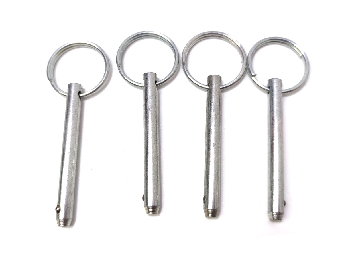 (4 Pack) Marine Hardware,Simple Insert Quick Release Pin, Diameter 1/4"(6.35mm), Usable Length 1.85"(47mm), Overall Length 2.36"(60mm), Bimini Top Pin