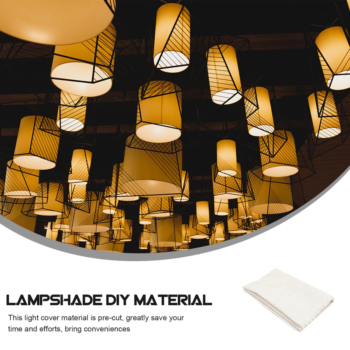 Mobestech Lampshade Material Roll Pre-Cut Flax Fabric Diy Lamp Cover Sheet for Table and Floor Lamps 62.20X39.37 Inches Light Shade Material for Home Decor Projects