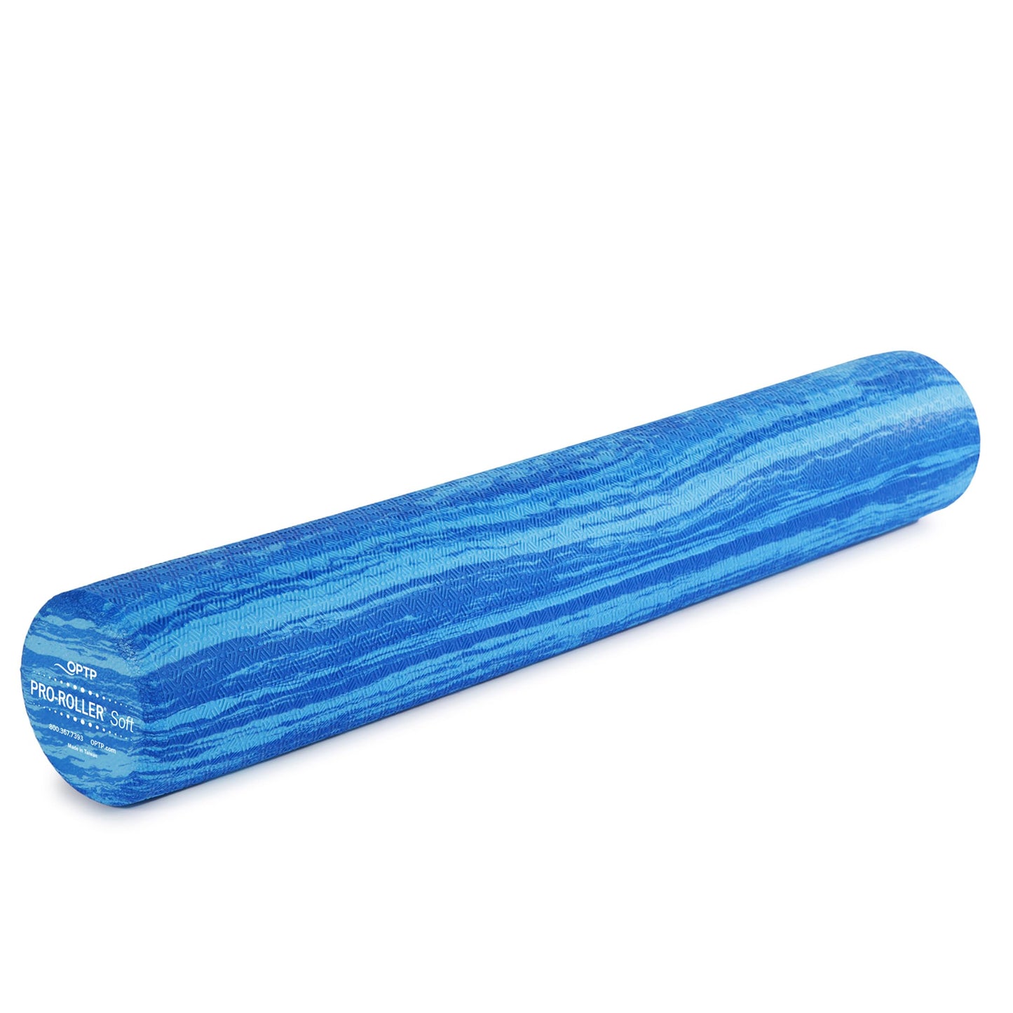 OPTP PRO-Roller Soft Density Foam Roller – Low Density Soft Foam Roller for Physical Therapy, Pilates, Yoga Foam Roll Exercises, and Muscle Recovery- Blue 36" x 6"