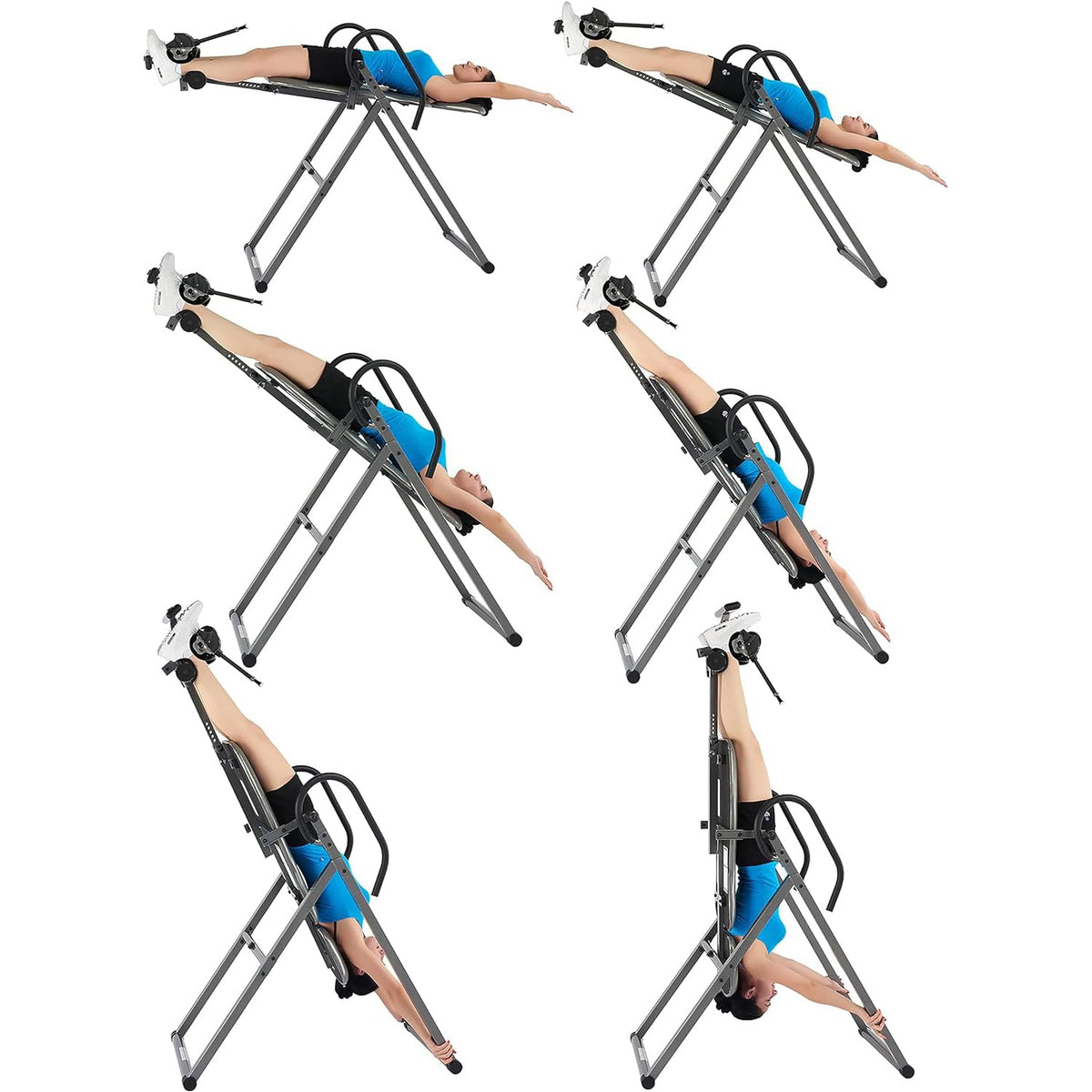 Innova Health and Fitness Inversion Table with Adjustable Headrest, Reversible Ankle Holders, and 300 lb Weight Capacity - Premium A
