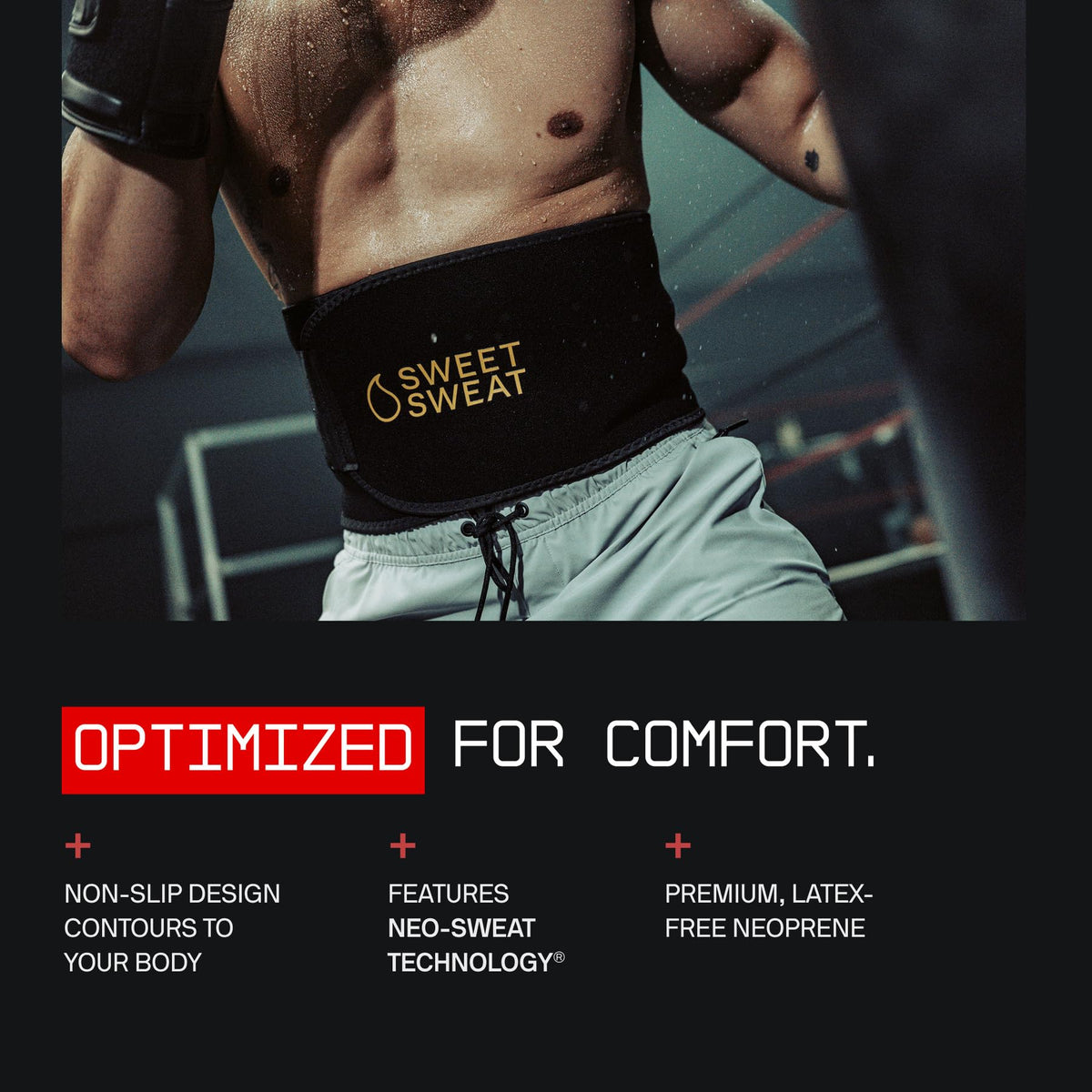 Sports Research Sweet Sweat® Waist Trimmer Toned Series - Premium Sweat Enhancing Fitness Belt for Women & Men - 5 Adjustable Sizes