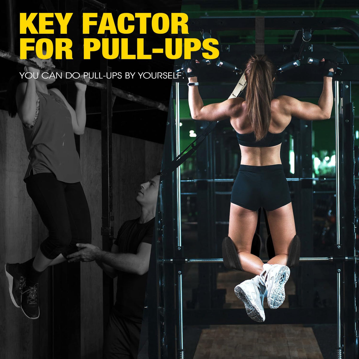Ayombo Pull Up Assistance Bands, Resistance Bands for Pull Up Bar Workout, Adjustable Heavy Duty Pull Up Assist Equipment with 4 Assistance Bands, Home Gym Strength Training, Fitness Best Partner
