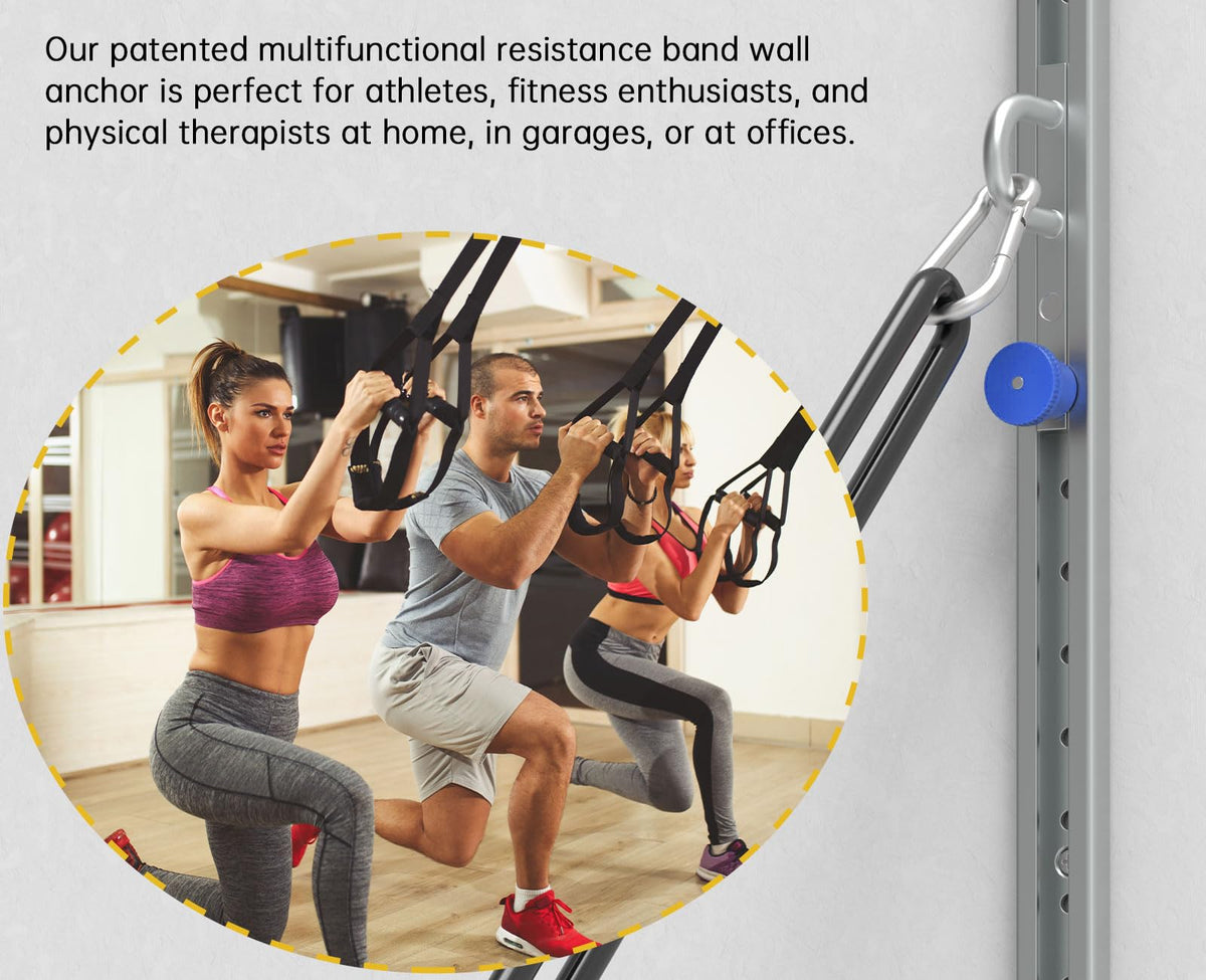 Wall Mount Anchor for Resistance Bands – Adjustable 40" Track with 35 Locking Positions, Heavy Duty Home Gym System – 400+ lbs Capacity, Hardware Included（1 Track）