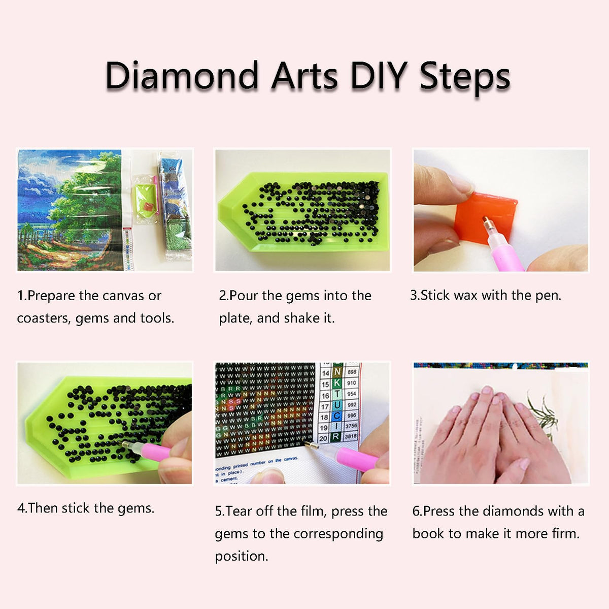 Muzagroo Art Rose Diamond Painting Kits for Adults, Colorful 5D Diamond Art Kits for Living Room Wall Art, DIY Drill Art 12x16 inches Gem Arts and Crafts 4PCS