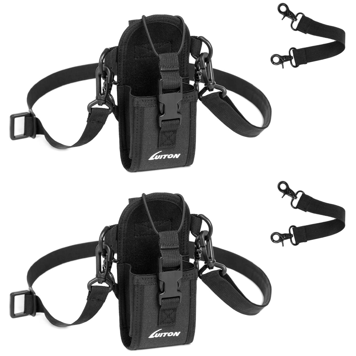 Radio Holster Radio Strap Firefighter EMS EMT Bundle Set Includes Anti-Sway Strap for Radio Strap,Radio Holder,Shoulder Strap Fits for Two-Way Ham Walkie Talkie Radio Scanner (2 Pack)