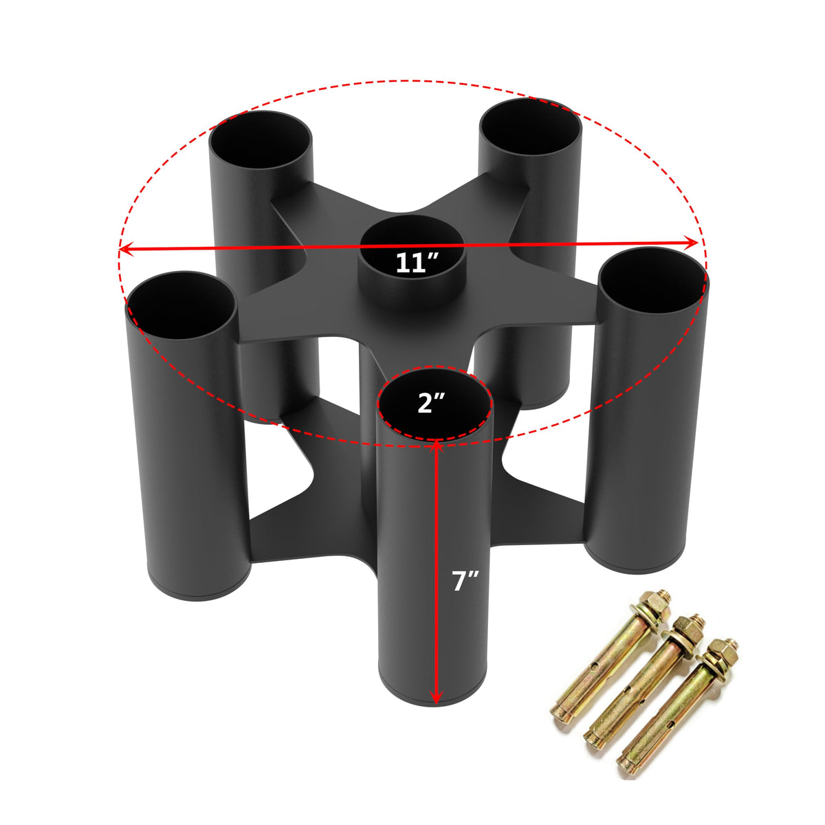 Barbell Rack Stand Vertical Olympic Bar Storage Rack 6 Bars Storage Rack for 2-inch Olympic Bars Dumbbell Handles Triceps Bars Curl Bars
