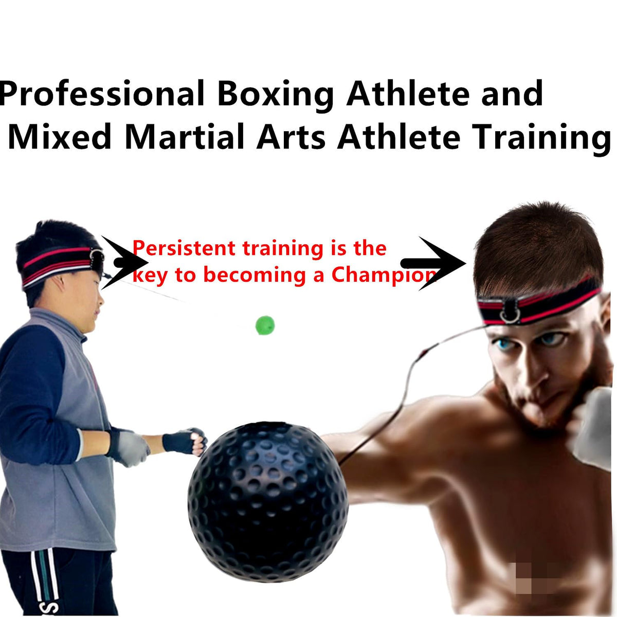 KANGHUANG Reflex Balls Boxing Headband Set for MMA Boxing Kickboxing Training Reaction Ball Kit Includes 4 Different Levels Balls+4 Elastic Headbands+4 Spare Lines+4 Gloves for All People