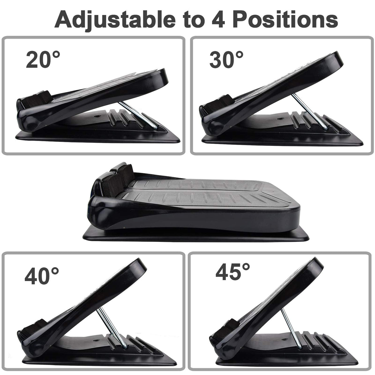 Slant Board, Calf Stretcher Ankle and Foot Incline Board for Stretching Tight Calves or Plantar Fasciitis Adjustable 4 Level (330 lb Capacity), Strength Training Equipment Leg Machines