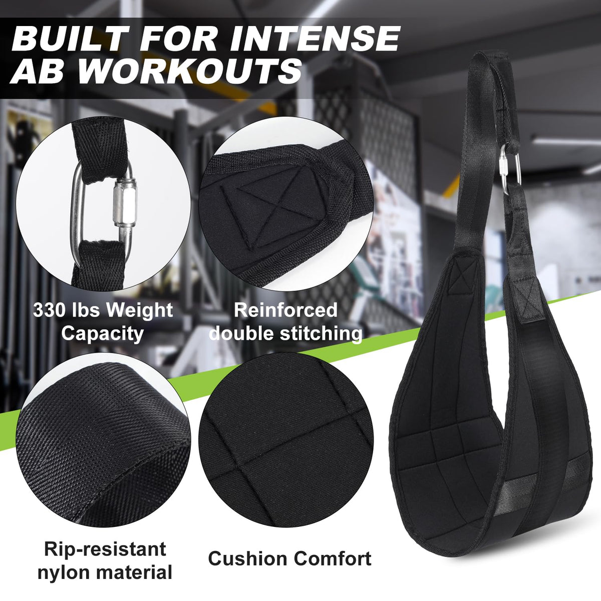 Hanging Ab Straps for Pull Up Bar, Fitness Abdominal Slings Straps for Core Strength Training, Pull Up Straps for Abdominal Leg Raise Exercise Fitness Workout Strength Training