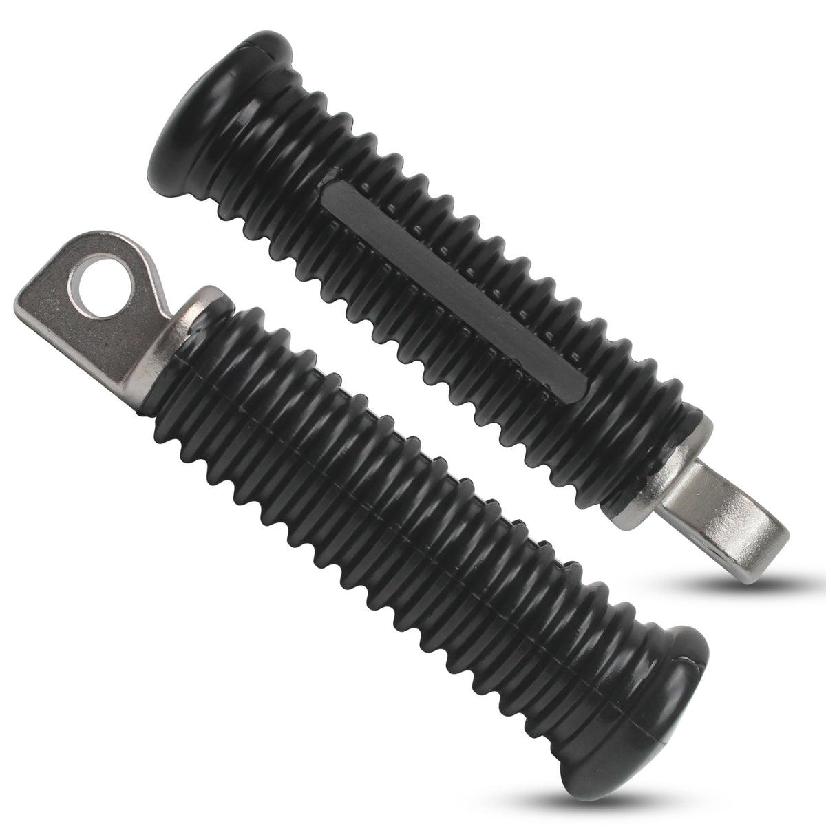 2pcs Foot Pegs Fit for Harley, Passenger Motorcycle Foot Pegs for Harley Davidson Sportster 883 1200, Forty Eight, Iron 883, Dyna, Road King, 10mm Bore, Aluminum Bike Rear Footrest Pedals Mounting