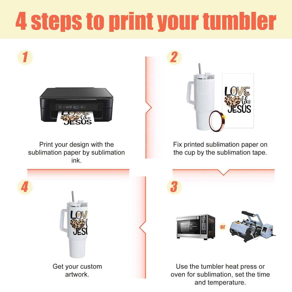 AGH 40 oz Sublimation Tumbler with Handle, 4 Pack Shimmer Glass Cups with Straw and Lid, Sublimation White Tumblers Blanks