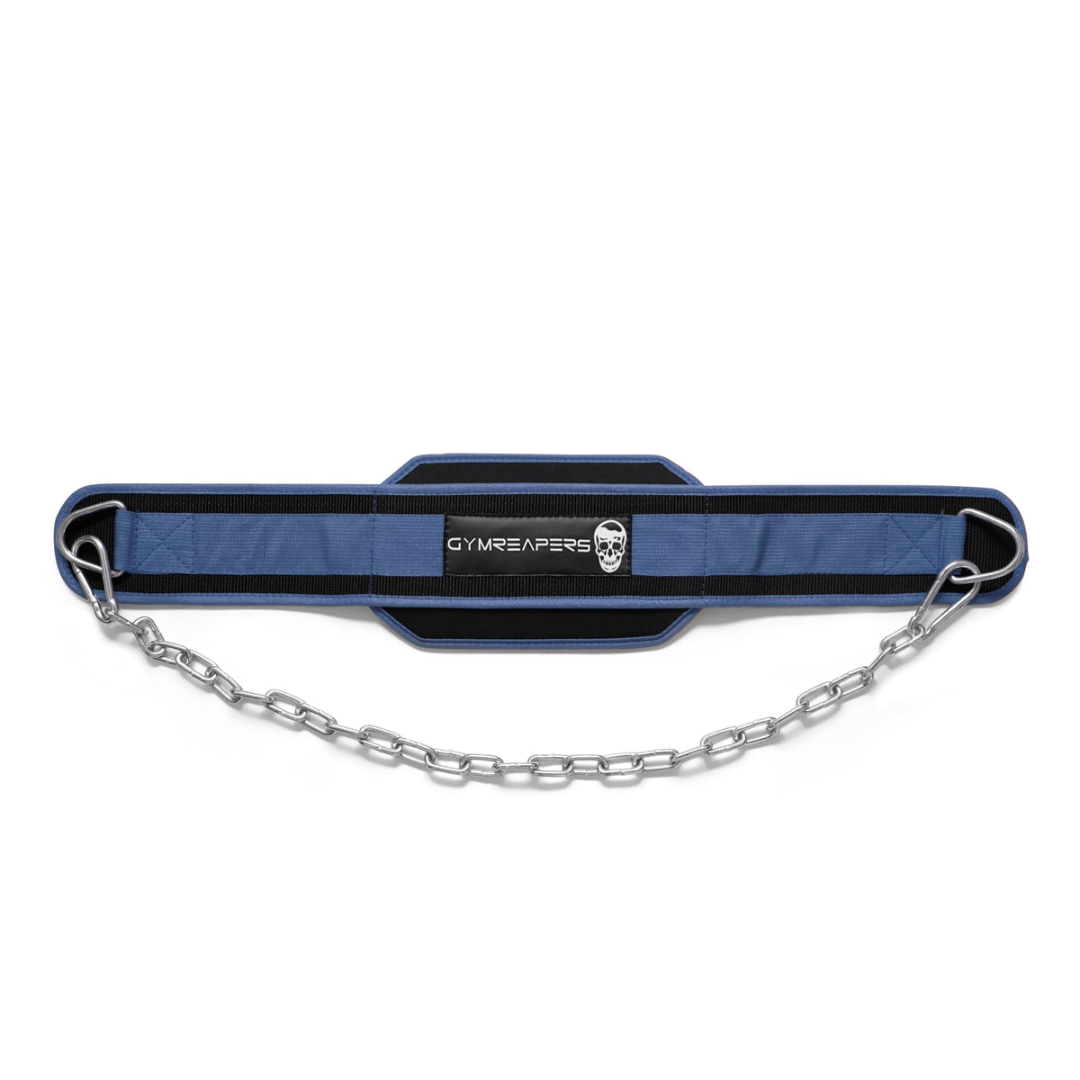 Gymreapers Dip Belt With Chain For Weightlifting, Pull Ups, Dips - Heavy Duty Steel Chain For Added Weight Training (Navy)