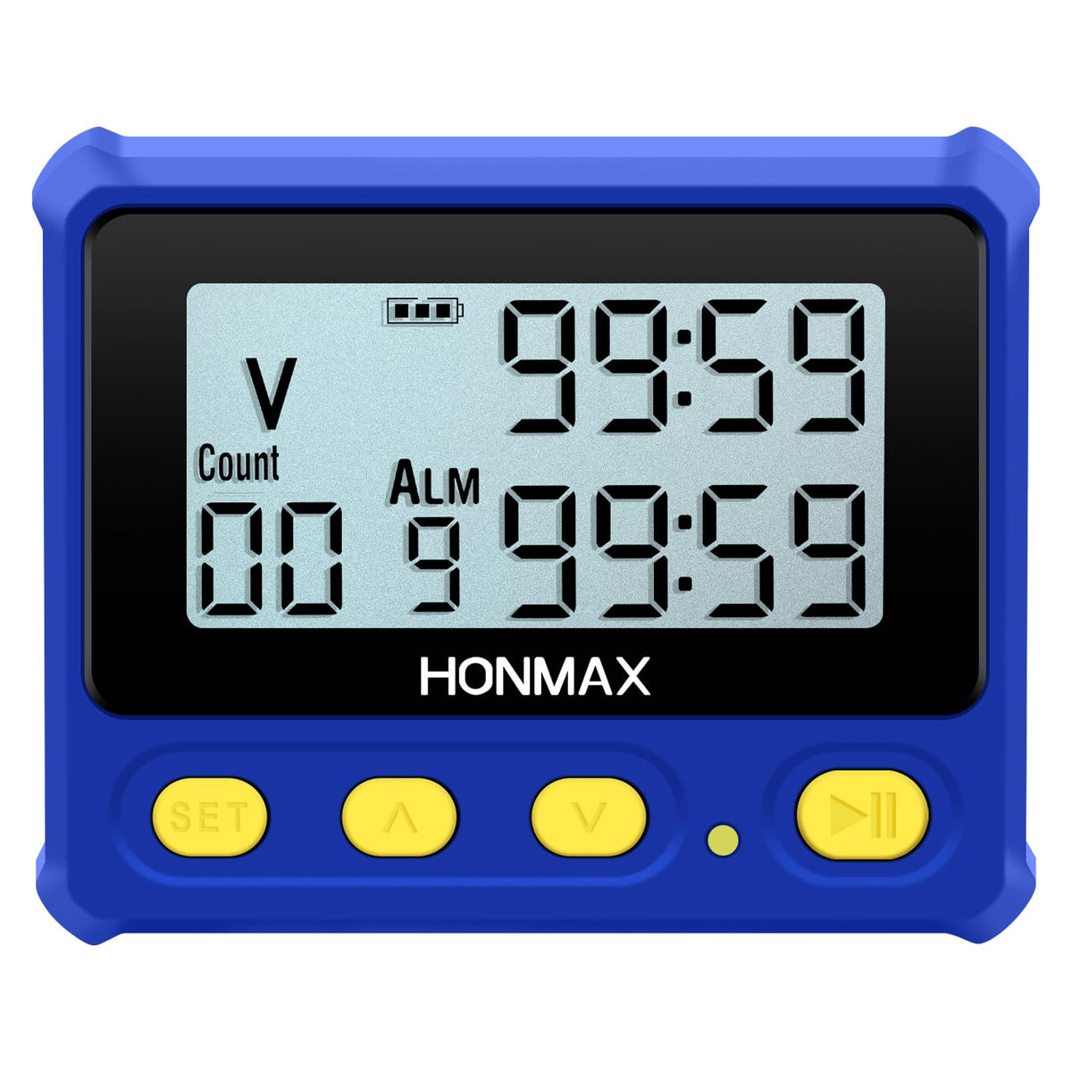 HONMAX 8200 Interval Timer and Stopwatch, Backlight, USB-C Charged, Clock