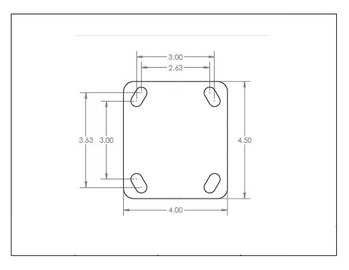 Toolbox Caster Set | 5x2 Polyurethane for Greenlee, Knaack and Other Job Boxes | All Mounting Hardware Included