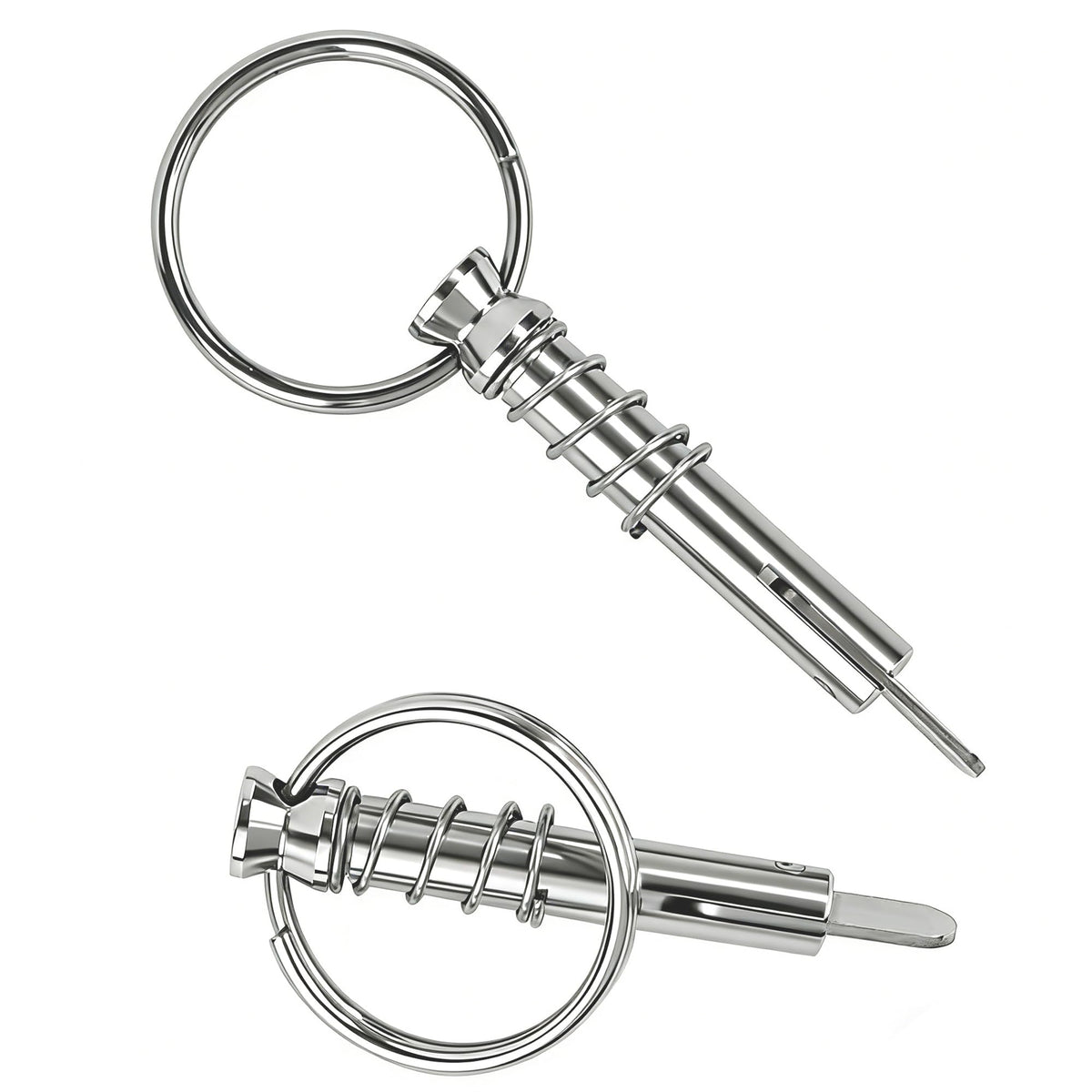 Laorde Bimini Top Quick Release Pins 1/4 inch Diameter with Drop Cam and Spring, Usable Length 0.9 inch, Full 316 Stainless Steel, Marine Hardware (4 PCS)