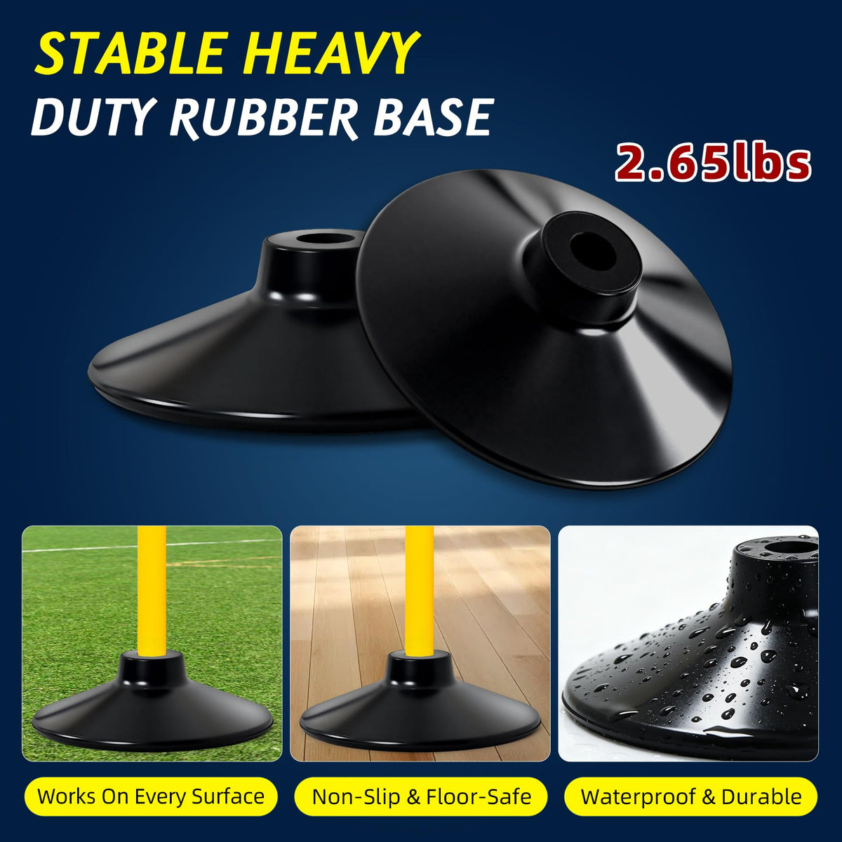 GOSR 4FT Agility Hurdles 4PCS, Adjustable Sports Speed Hurdles with Rubber Base, Agility Poles for Soccer Football Track & Field, Agility Training Equipment for Kids Athletes Physical Therapy