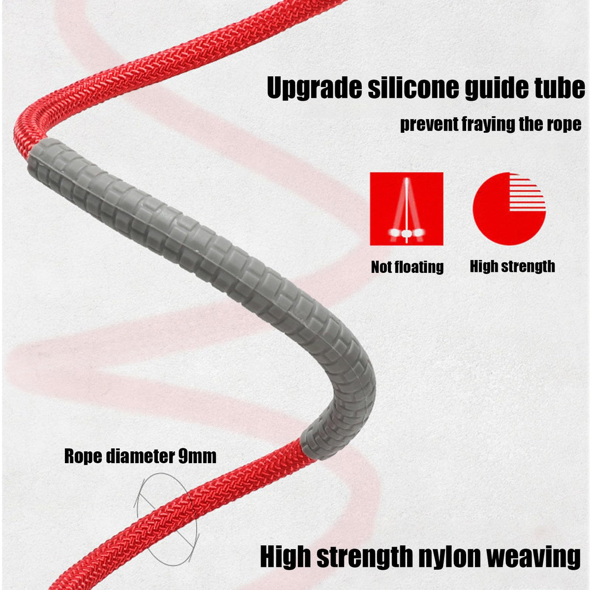 16 FT Long Jump Rope for Kids Adults,Double Dutch Jump Rope,Adjustable Skipping Ropes with High-strength Nylon Braided Rope Core,360°Rotation Not Entangled,Long Enough for 2-4 Jumpers.Red