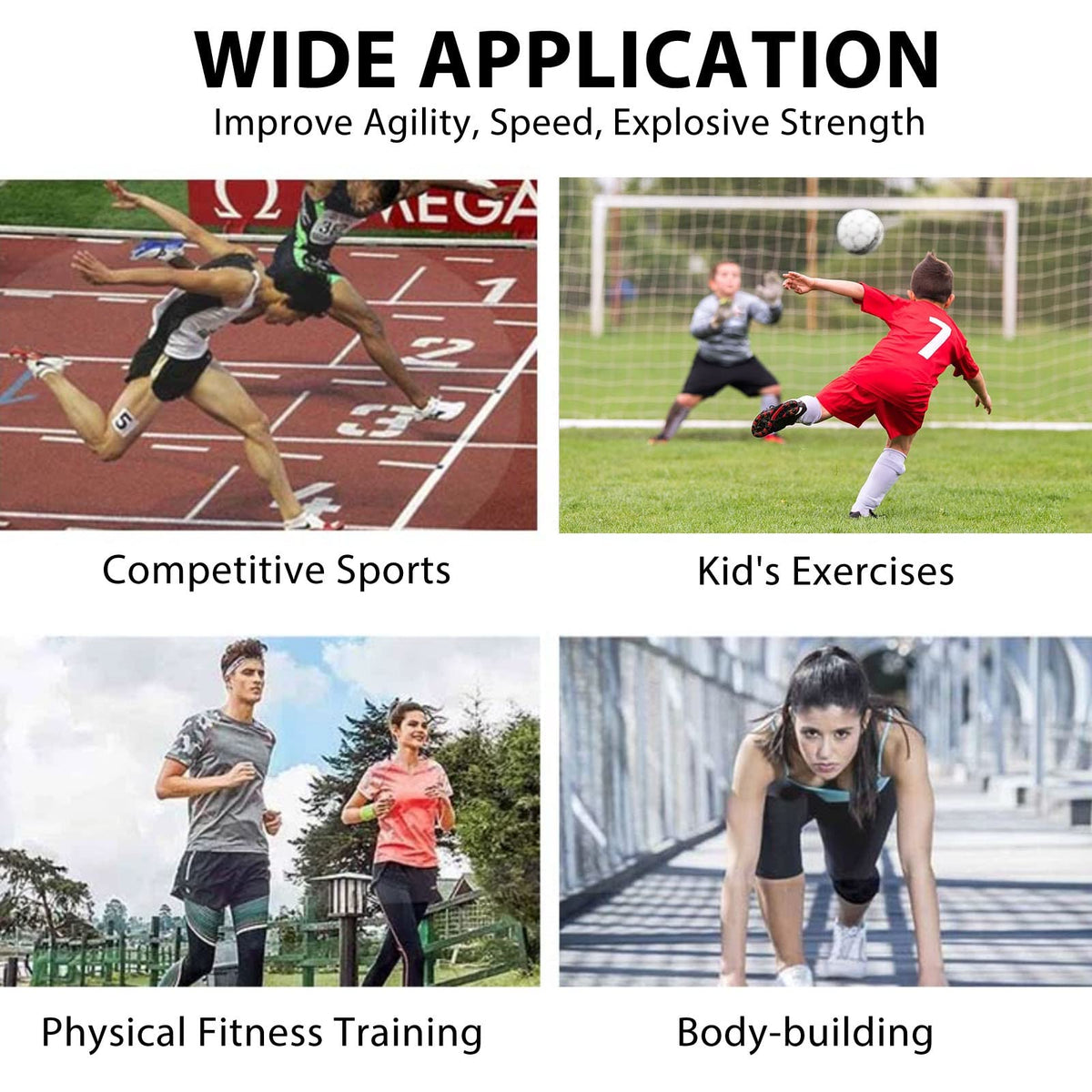 OYINDIZ Weight Sled Harness Set, 5 PCS Pulling Strap for Running, Speed Power Agility Training Full Body Workout Football Exercise Equipment for Outdoor Men and Women 6.6FT